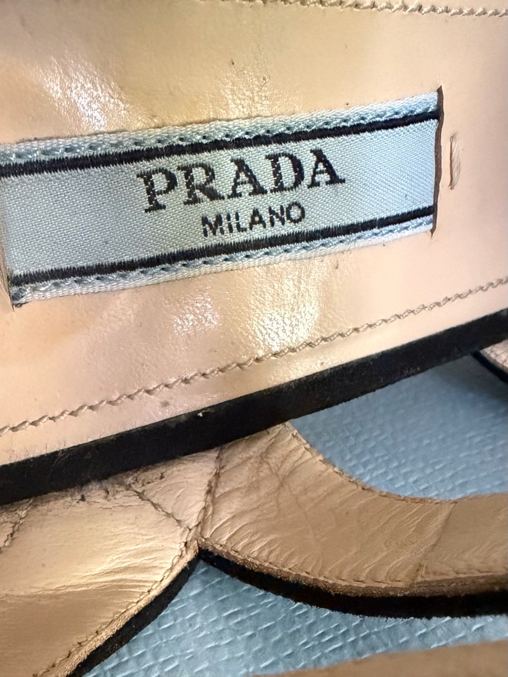 Prada Black Suede Crisscross Platform Chunky Block Hill Women’s Size 39 - Picture 6 of 9